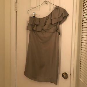 Silk asymmetrical cocktail dress